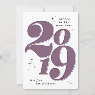 Proost op het nieuwe jaar vet 2019 multi foto feestdagenkaart