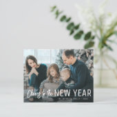 Proost op het nieuwe jaar wenskaart briefkaart (Staand voorkant)