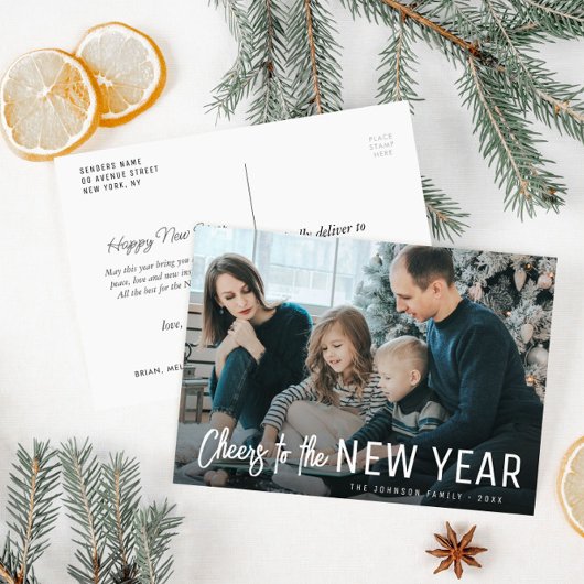 Proost op het nieuwe jaar wenskaart briefkaart