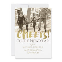 Proost op het nieuwjaar Gold & White Foto