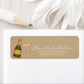 Proost op het nieuwjaarsadreslabel etiket (Insitu)