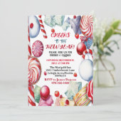 Proost op het Nieuwjaarsdiner Candy Kids Feestje  Kaart (Staand voorkant)