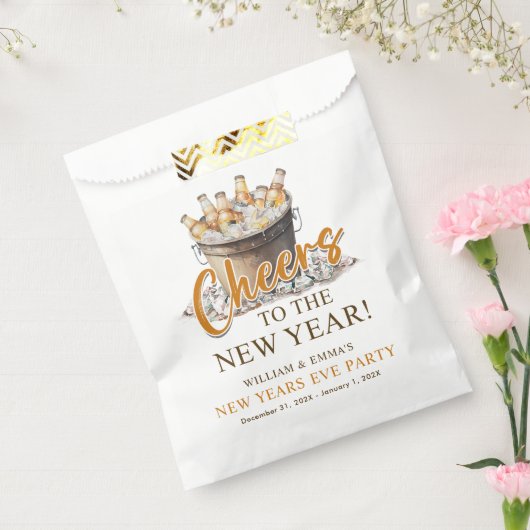 Proost op het nieuwjaarsfeest bedankzakje (Gezegeld)