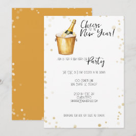 Proost op het nieuwjaarsfeest feestdagenkaart