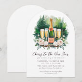 Proost op het nieuwjaarsfeest kaart (Voorkant / Achterkant)