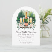 Proost op het nieuwjaarsfeest kaart (Staand voorkant)