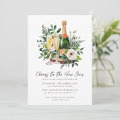 Proost op het nieuwjaarsfeest kaart (Staand voorkant)