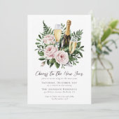 Proost op het nieuwjaarsfeest kaart (Staand voorkant)