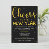 Proost op het nieuwjaarsfeest kaart (Staand voorkant)