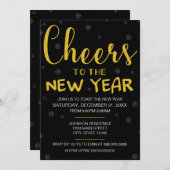 Proost op het nieuwjaarsfeest kaart (Voorkant / Achterkant)