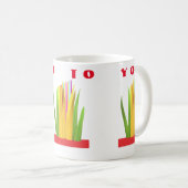 Proost op het ontwerp met moderne kunst graphics koffiemok (Voorkant rechts)