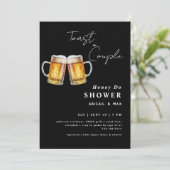 Proost op het paar Honing Doe Bruiloft Borrel Kaart (Staand voorkant)