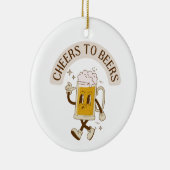 Proost op het T-shirt van Beers Keramisch Ornament (Rechts)