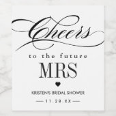 Proost op het toekomstige MRS Vrijgezellenfeest Wijn Etiket (Enkel label)