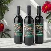 Proost op het Tropische Lijst van Floral Gold Wijn Etiket