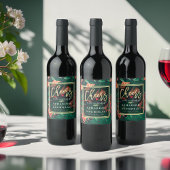 Proost op het Tropische Lijst van Floral Gold Wijn Etiket