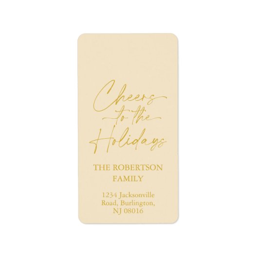 Proost op het Vakantie Feest Etiket (Voorkant)