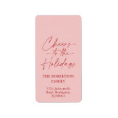 Proost op het Vakantie Feest Etiket (Voorkant)