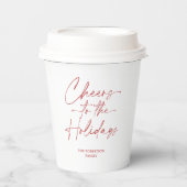 Proost op het Vakantie Feest Papieren Bekers (Voorkant)