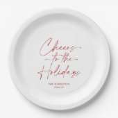 Proost op het Vakantie Feest Papieren Bordje (Voorkant)