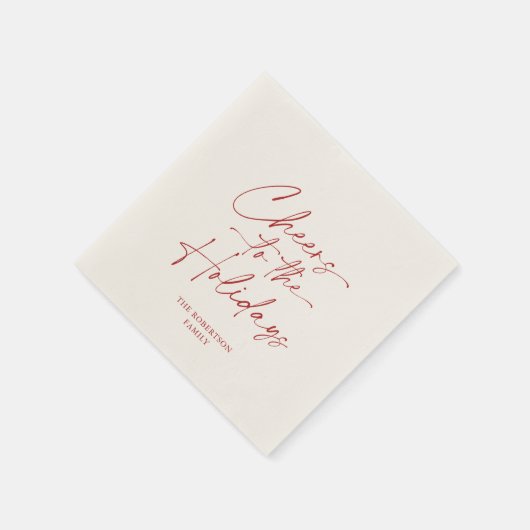 Proost op het Vakantie Feest Servet (Hoek)