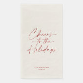 Proost op het Vakantie Feest Servet (Voorkant)