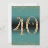 Proost op het verjaardagsfeestje van 40 jaar, Blau Kaart (Achterkant)