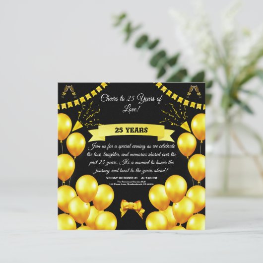 Proost op het vieren van onze verjaardag kaart (Staand voorkant)