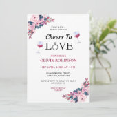 Proost op het Vrijgezellenfeest Bloemenwijn Kaart (Staand voorkant)