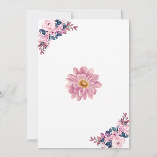 Proost op het Vrijgezellenfeest Bloemenwijn Kaart (Achterkant)