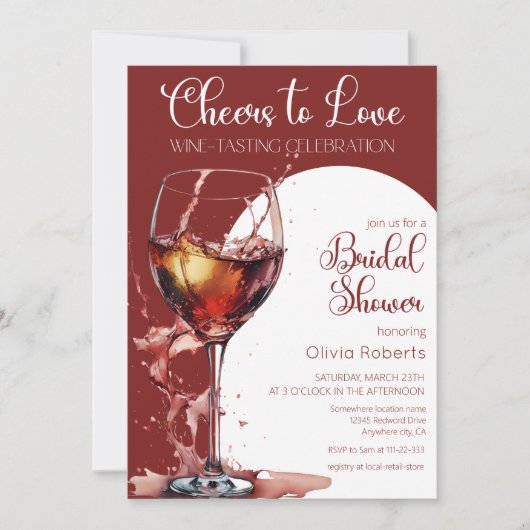 Proost op het Vrijgezellenfeest van Wine Tasting Kaart (Voorkant)