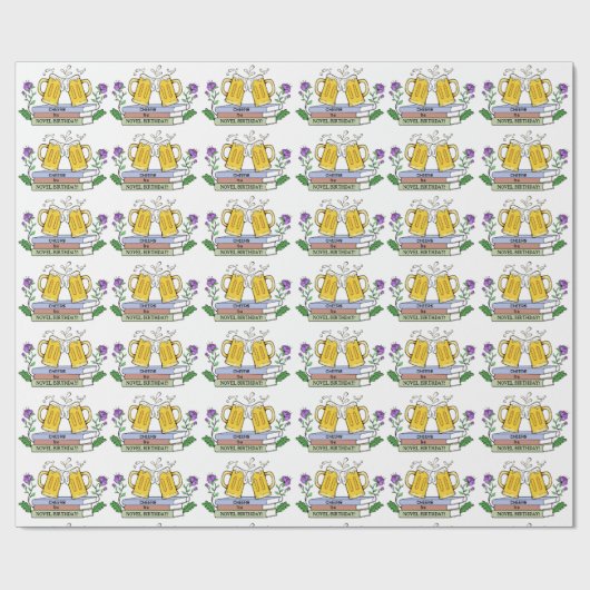 Proost op inpakpapier voor bier en boekenliefhebbe (Vlak)