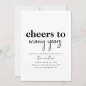 Proost op Jaren Verjaardagsfeest Uitnodiging Foto (Voorkant)