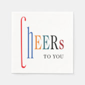 Proost op je gelukkige nieuwjaarsfeest servet (Voorkant)