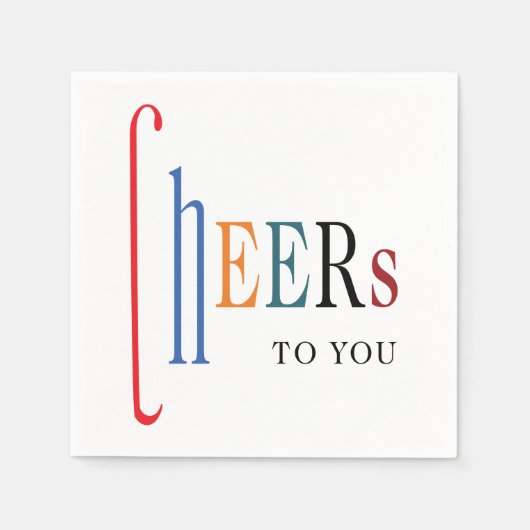 Proost op je gelukkige nieuwjaarsfeest servet (Voorkant)