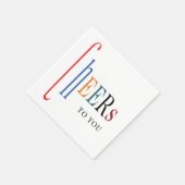 Proost op je gelukkige nieuwjaarsfeest servet (Hoek)