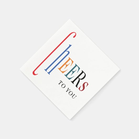 Proost op je gelukkige nieuwjaarsfeest servet (Hoek)