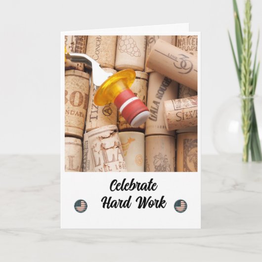 Proost op je harde werk - Dag van de Arbeid kaart (Voorkant)
