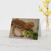 Proost op jou, Baardagame Verjaardag Kaart (Gele Bloem)