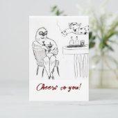 Proost op jou! bedankkaart (Staand voorkant)