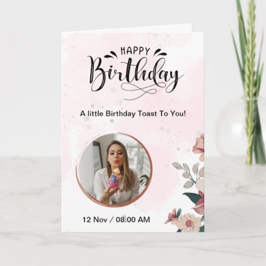 Proost op jou op je speciale dag kaart (Voorkant)