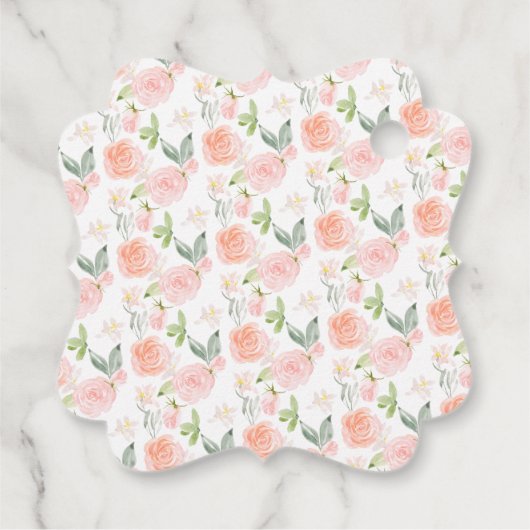 Proost op kleine meisjes Boog roze meisje Champagn Bedankjes Labels (Achterkant)