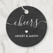 Proost op Label, bruiloftswijn of champagnekrijtbo Bedankjes Labels (Voorkant)