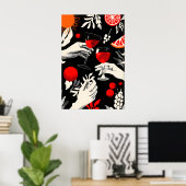 Proost op Leven Kunstprint Toast Scene met Poster (Thuiskantoor)