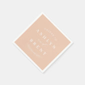 Proost op lichte perzik bruiloft cocktail servette servet (Hoek)