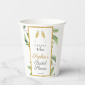 Proost op Liefde Botanische Bruiloft Feest  Papieren Bekers (Voorkant)