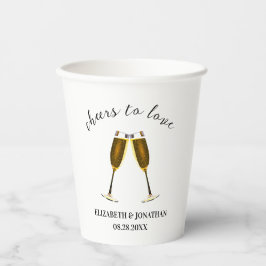 Proost op liefde Champagnetuinieren Papieren Bekers
