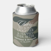 Proost op liefde, gelach, gelukkig tot het einde v blikjeskoeler (Blikje Voorkant)