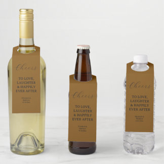 Proost Op Liefde Lach & Gelukkig | Trouwen  Flessenhanger