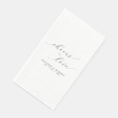 Proost op Liefde Minimalistisch Script Bruiloft Servet (Hoek)